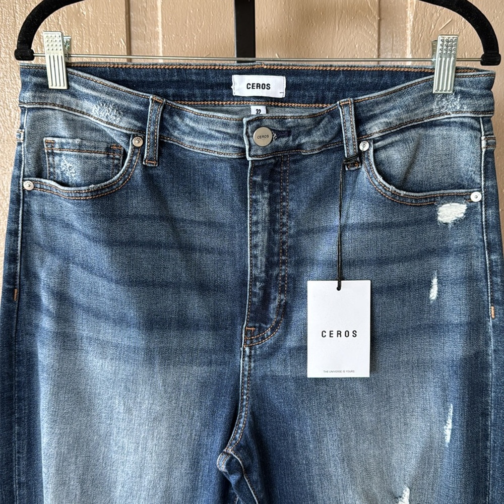 CEROS Distressed High Rise Flare - NWT - Picture 3 of 4